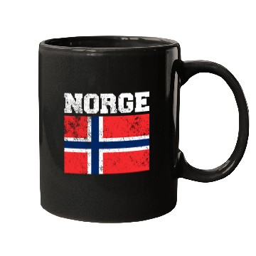 Discover Norge Flag Norwegian Flag Mugs
