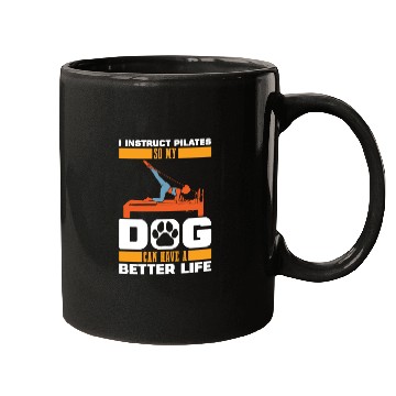 Discover Pilates Instructor Teacher Dog Mugs