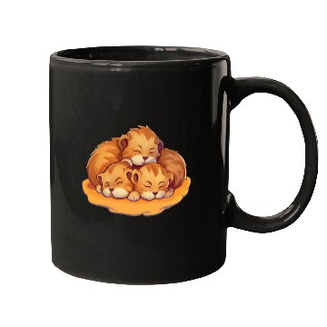 Discover Sleeping lion cubs Mugs