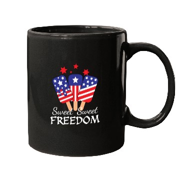 Discover Sweet Freedom Icream 4th July America Flag Mugs