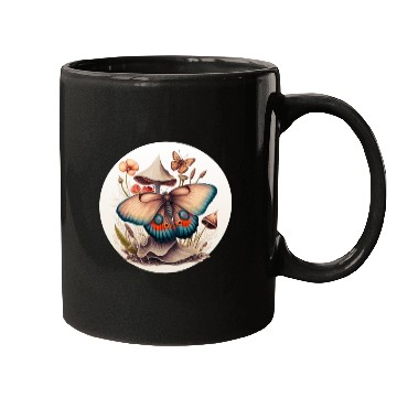Discover Cottagecore Butterfly Mushroom Forest Plants Botan Mugs
