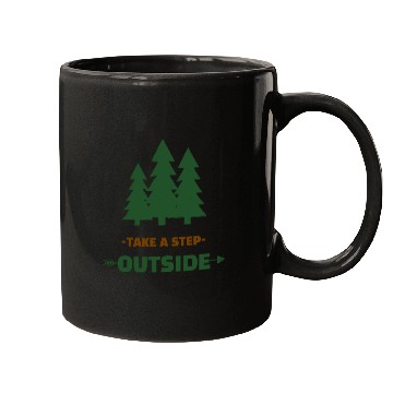 Discover Take A Step Outside Camping Mugs
