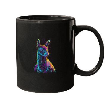 Discover Llama Colorful neon Mugs