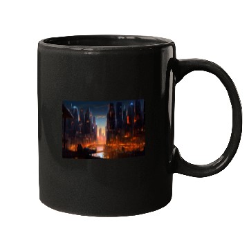 Discover Chicago Cyber Punk Mugs
