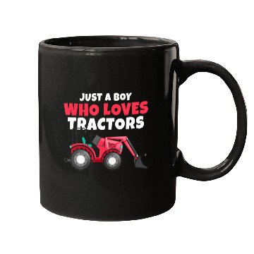 Discover Just A Boy Who Loves Tractors Farmer Mugs