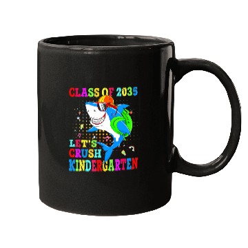 Discover Let's Crush Kindergarten Shark Back To School Clas Mugs