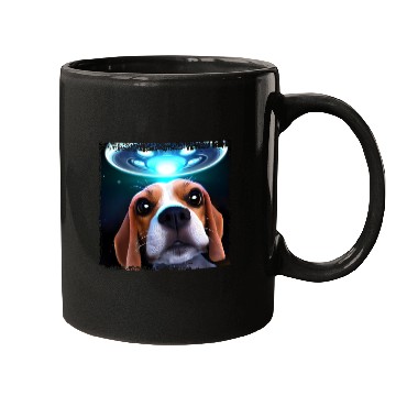 Discover UFO selfie with beagle Mugs