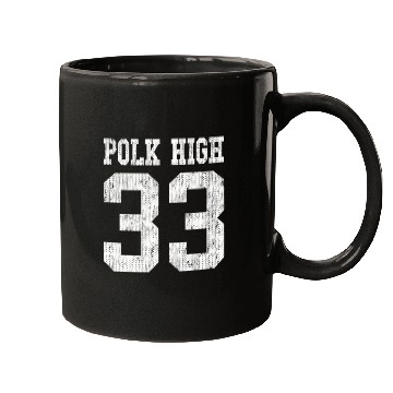Discover Polk High School Football Jersey 33 Aged Look Mugs