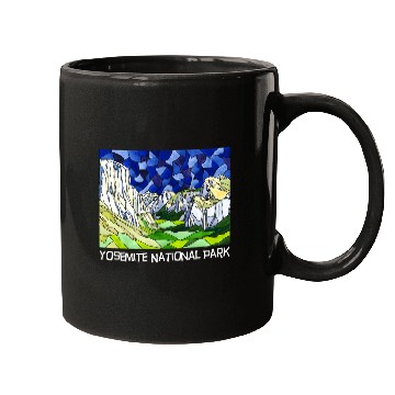 Discover Yosemite Valley Stained Glass Style Mugs