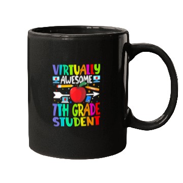 Discover Virtually Awesome 7th Grade Student Back To School Mugs