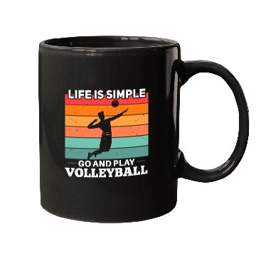 Discover Volleyball Player Motif Mugs