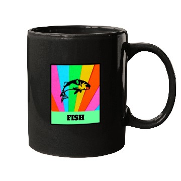 Discover Fish Rainbow Retro Classic Mugs