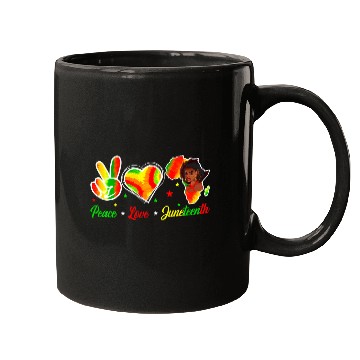 Discover Peace Love Junenth 1865 Emancipation Day Black His Mugs