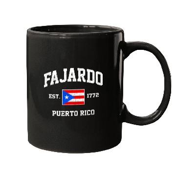 Discover Fajardo Puerto Rico Boricua Flag Athletic Style Mugs