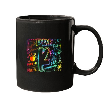 Discover Pre-K Typography Tie Dye Back To School Teacher St Mugs