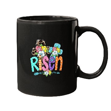 Discover Happy Easter For Christian Mom He Is Risen Leopard Mugs