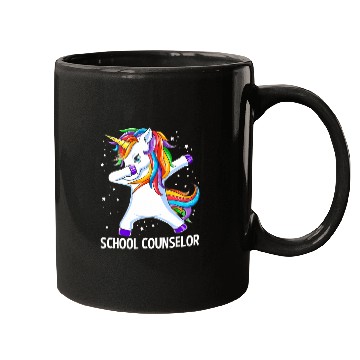 Discover School Counselor Dabbing Unicorn Back To School Fu Mugs