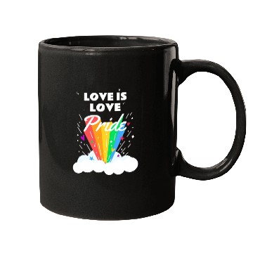 Discover Love is Love Gay LGBTQ Flag Gay Lesbian Pride Mugs