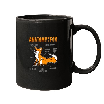 Discover Anatomy Fox Furry Fursona Mugs