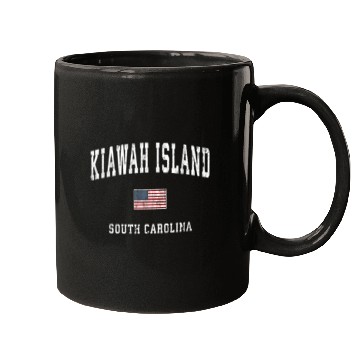 Discover Kiawah Island South Carolina Sc American Flag Mugs