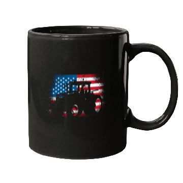 Discover Tractor Usa Flag For Patriotic Farmer Mugs