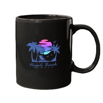 Discover Napili Beach Hawaii Family Vacation Sunset Mugs