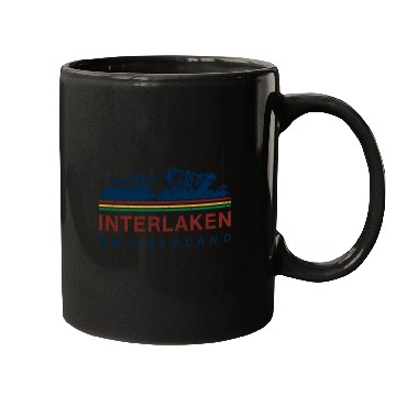 Discover Switzerland Interlaken Swiss Mountain Climbing Mugs