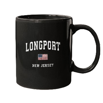 Discover Longport New Jersey Nj American Flag Sports Mugs