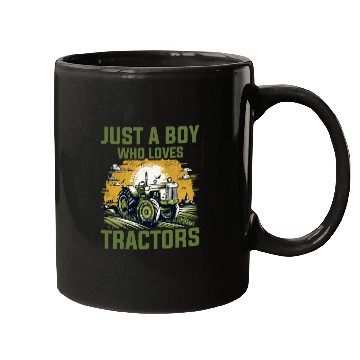 Discover Farm Lifestyle Just A Boy Who Loves Tractors Mugs
