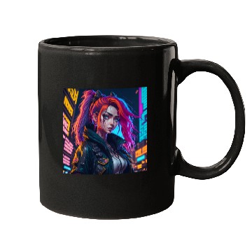 Discover Cyberpunk Anime Girl Mugs