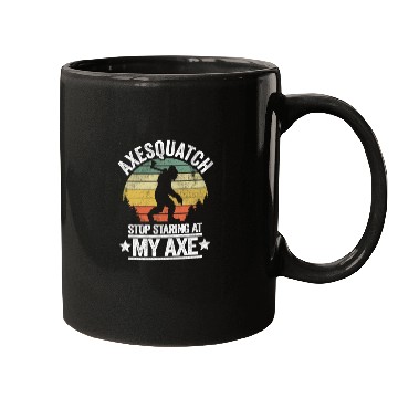 Discover Funny Vintage Bigfoot Axe Throwing Axesquatch Gift Mugs
