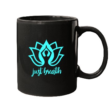 Discover Just Breath Yoga Namaste Zen Lotus Mugs