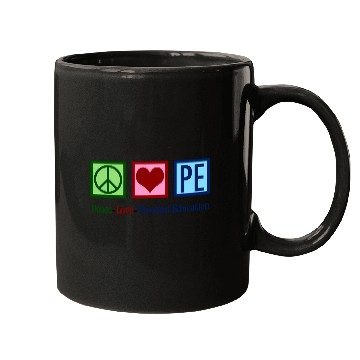Discover Peace Love Pe Teacher Physical Education Mugs