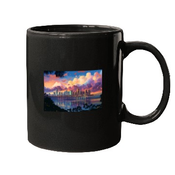 Discover Anime Honolulu A Vibrant Anime Inspired Skyline Mugs