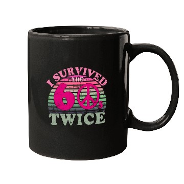 Discover I Survived The Sixties 60S Twice Mugs