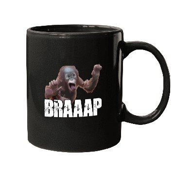 Discover Braaap Monkey Face Riding A Motocross Mugs