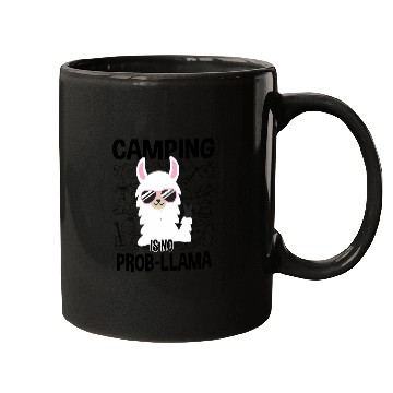Discover Camping Is No Prob-Llama Camping Mugs