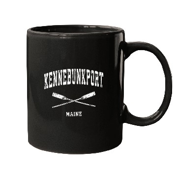 Discover Kennebunkport Maine Nautical Crossed Oars Mugs