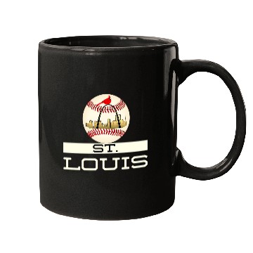 Discover Saint Louis Red Baseball yline Logo Mugs