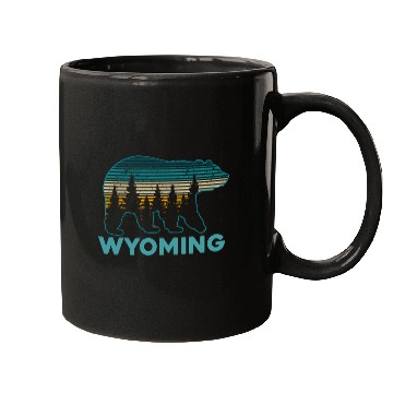 Discover Wyoming Grizzly Bear Nature Hiking Mugs
