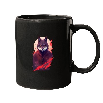 Discover Ninja Style: The Cute Wolf Face with a Twist of Me Mugs