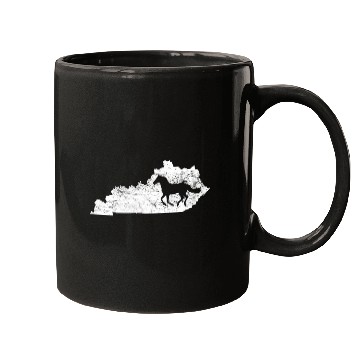 Discover Kentucky Map Horse Kentucky Mugs