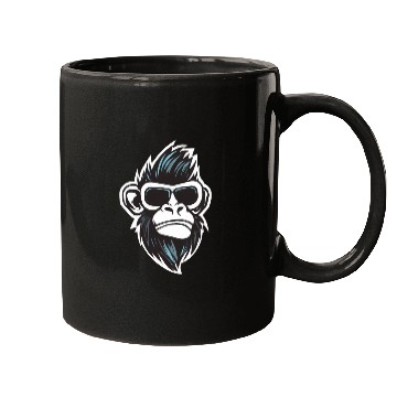 Discover Cool Monkey - Rock and Roll with Sunglasses Mugs