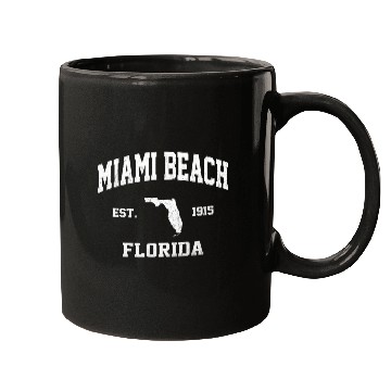 Discover Miami Beach Florida Fl State Athletic Style Mugs