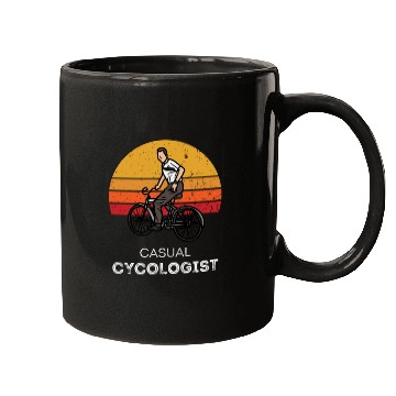 Discover Casual Cycologist Retro Sunset Cycling Mugs