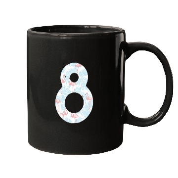 Discover 8 T Shirt8 Flamingo Pattern Number Mugs