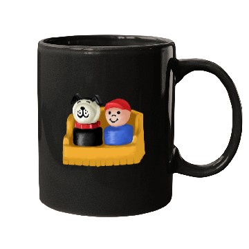 Discover Little People Boy And His Dog Painting Mugs