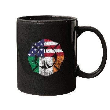 Discover Firefighter St Patric Day Irish American Flag Mugs
