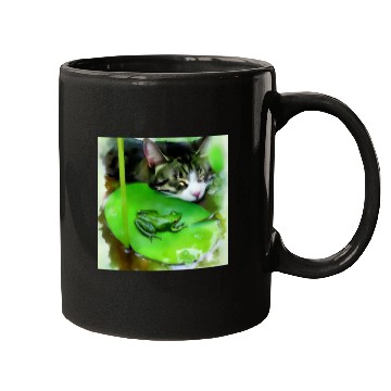 Discover Unlikely Friends - Cat and Frog Mugs
