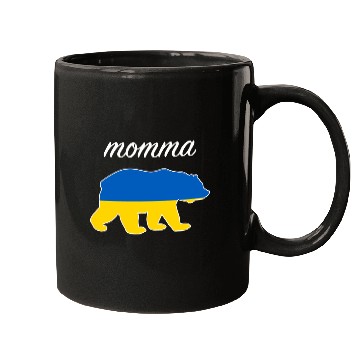 Discover Momma Bear Ukraine Flag Ukrainian Roots Mugs